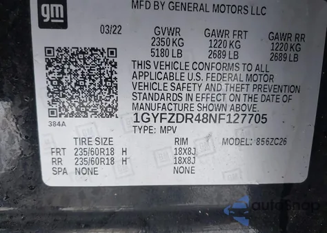 2022 Cadillac Xt4 Awd Premium Luxury from USA, damaged, VIN 1GYFZDR48NF127705